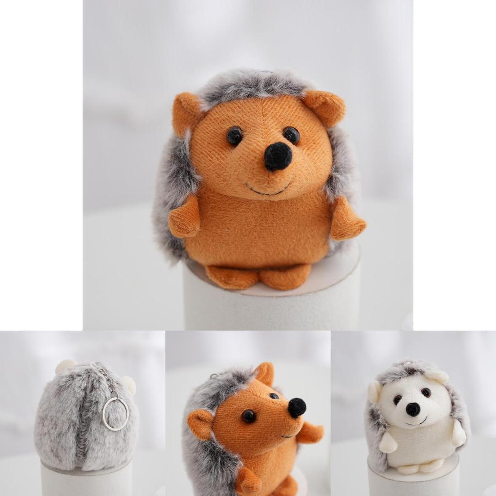 Adorable Hedgehog Plush Toy Keychain Soft Stuffed Animal Backpack Charm Cute