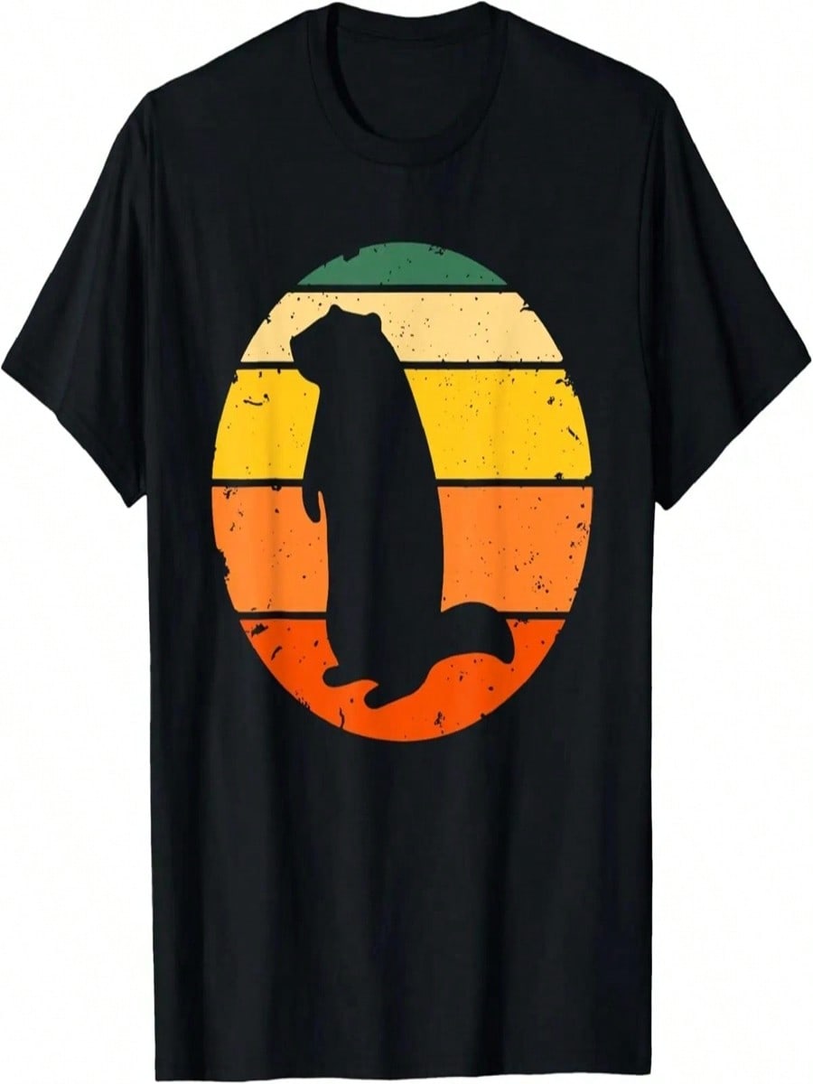 Groundhog Retro Funny Woodchuck Groundhog Day T-Shirt S разноцветный