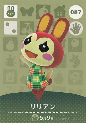 Crossing Amiibo Card 1st Lillian 087 [Animal Edition] [Normal]