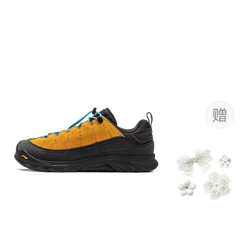 Li Ning Outdoor CF Tracing Dämpfung Abriebfest Grip Niedrig geschnittene Wanderschuhe Unisex Umber Schwarz AHTV029-3