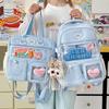 The Schoolbag Is Fresh and Sweet, Beautiful Women, High School Students, Large Capacity and High Value Two-piece Set