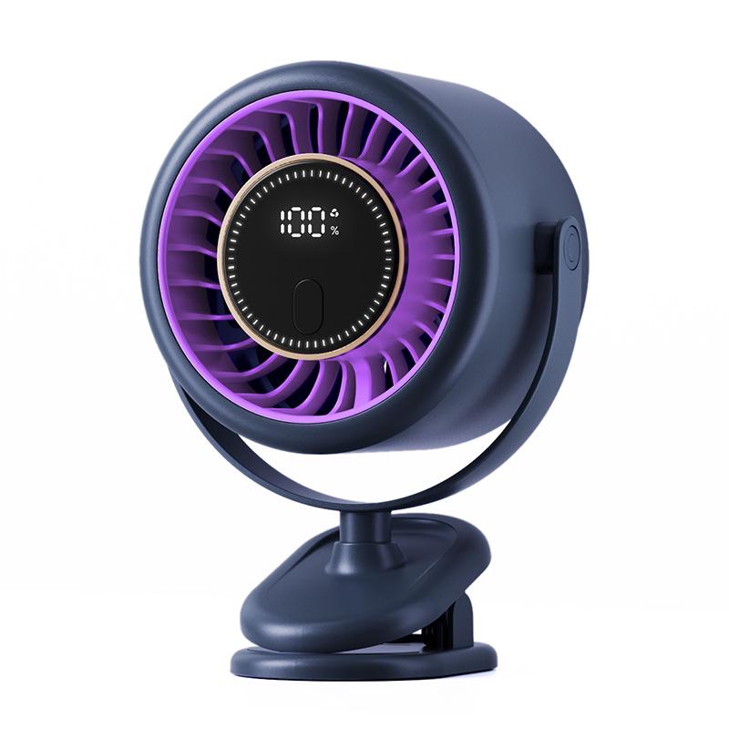 High-Power Wall-Mountable Desktop Fan with Type-C Charging & Digital Display
