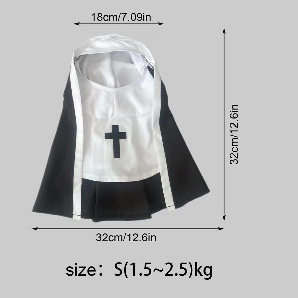 Dog Nun Costume Halloween Costume Parties Supplies For Dog Cats Photoshoots Fun Cosplay Outfits Funny Dog Costume Sister Habit