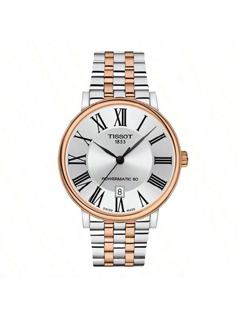 

Tissot Carson Zenme Series, automatic mechanical movement, fashionable & classic men s watch, Rui Watch, 40mm white dial, T122.407.22.033.00 білий