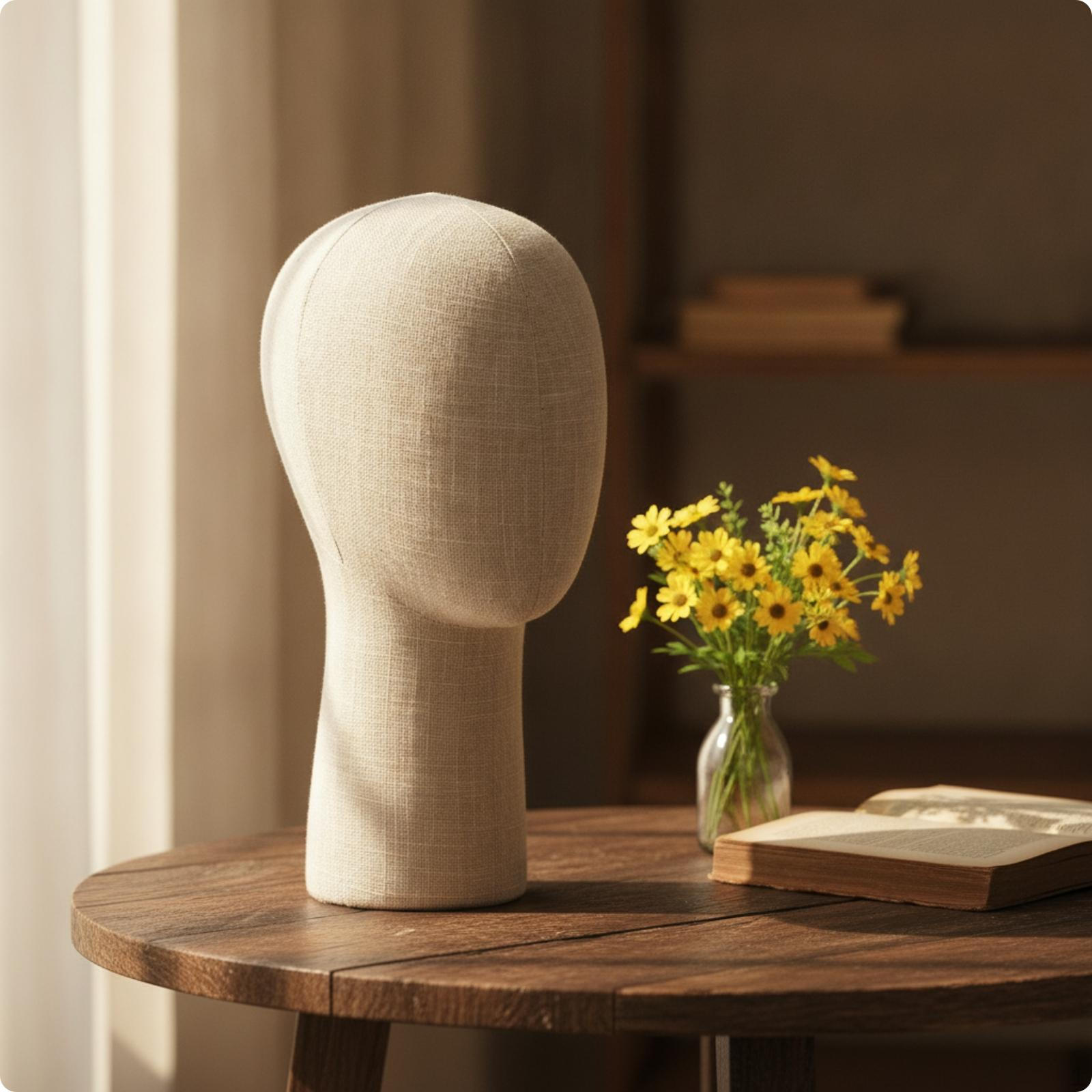 Mannequin Bust Tabletop Hat Display Stand