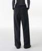 MUSINSA STANDARD WOMAN Women'S Low-Waist Deep Tuck Wide Hidden Elastic Waist Slacks [Charcoal Gray]
