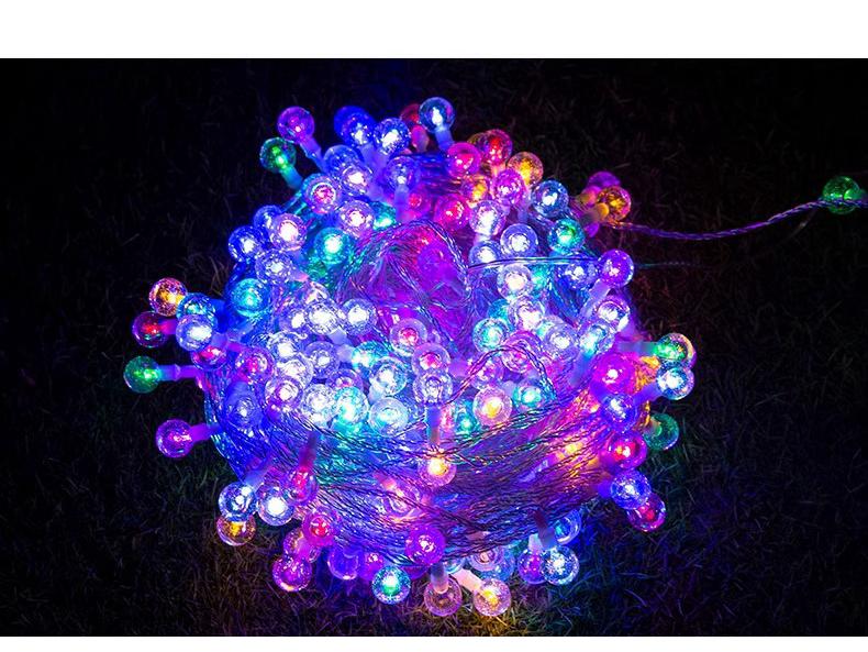 Color-Changing LED Solar String Lights - Outdoor Rainproof Fairy Lights for Camping and Courtyard Decoration