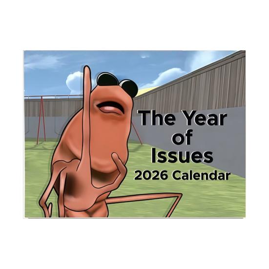 

Yousheng The Worm 2026 Wall Calendar 12 Month Wall Hanging Planner Hilarious Worm Meme Gift for Friends Coworkers Family A