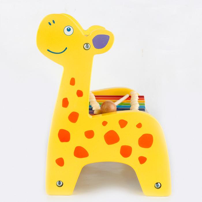 

Деревянный ксилофон и счеты в виде оленя: Восьмитональный ручной перкуссионный инструмент для раннего обучения детей Deer Xylophone