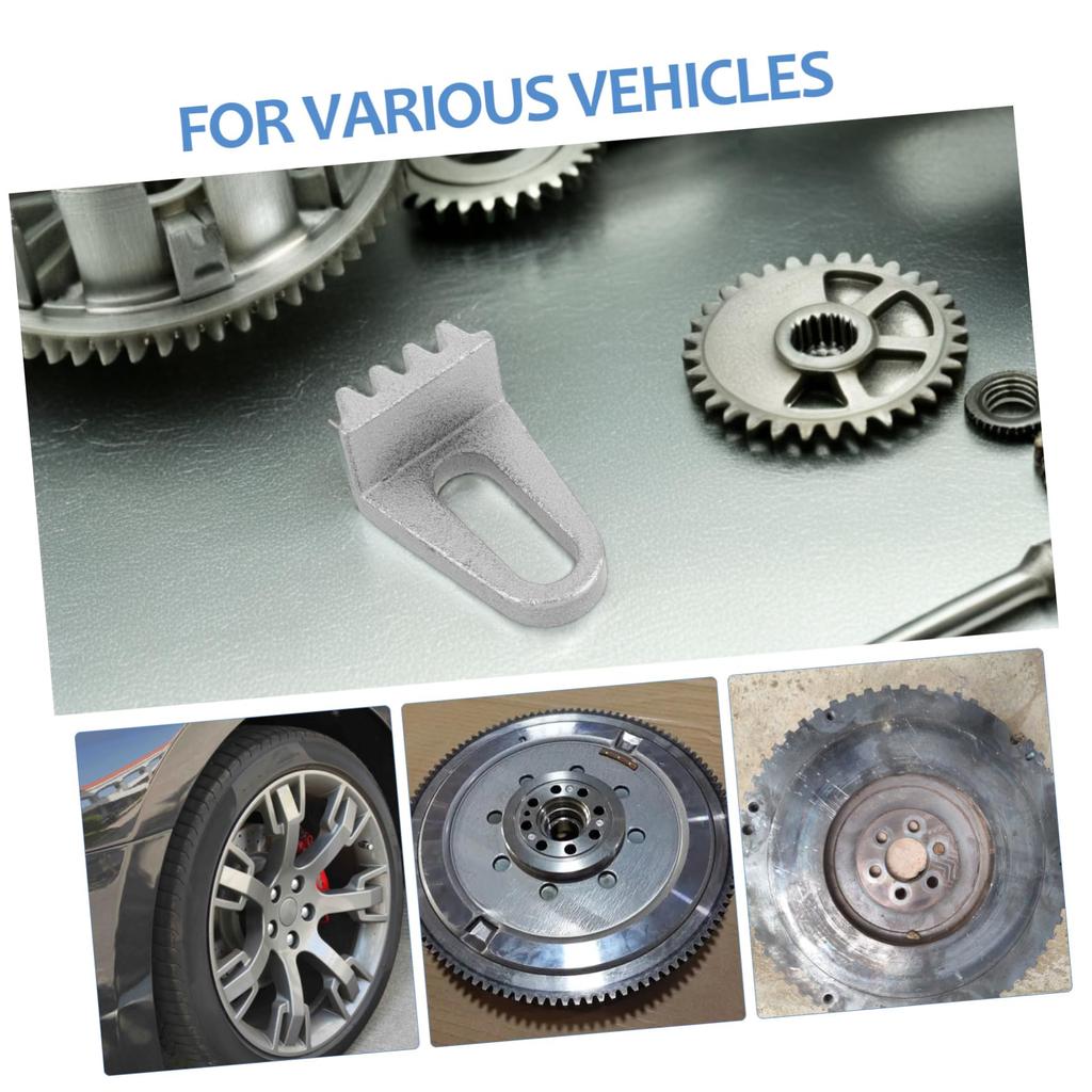 HEALEEP Flywheel Fixture Flywheel Retainer Flywheel Lock Flywheel Swivel Tool Flywheel Holder Tool Engine Flywheel Tool Silver Metal