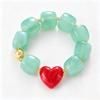 Europäisch Amerikanisch Trendy Bunt Acryl Harz Klobige Herzperlen Armband Halskette Set Umweltfreundliches Herz Statement Accessoire