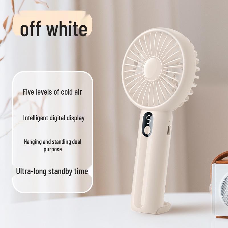 Portable Mini Fan: USB Rechargeable, Silent, Long Battery Life, Waist-Hanging, Handheld Electric Fan for Outdoor Use