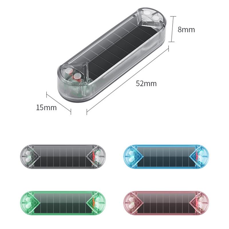 Solar Warning Light Car Rear Collision Prevention Free Breathing Light Motorcycl Electric Vehicle Bicycle Led Tail Flashing Ligh