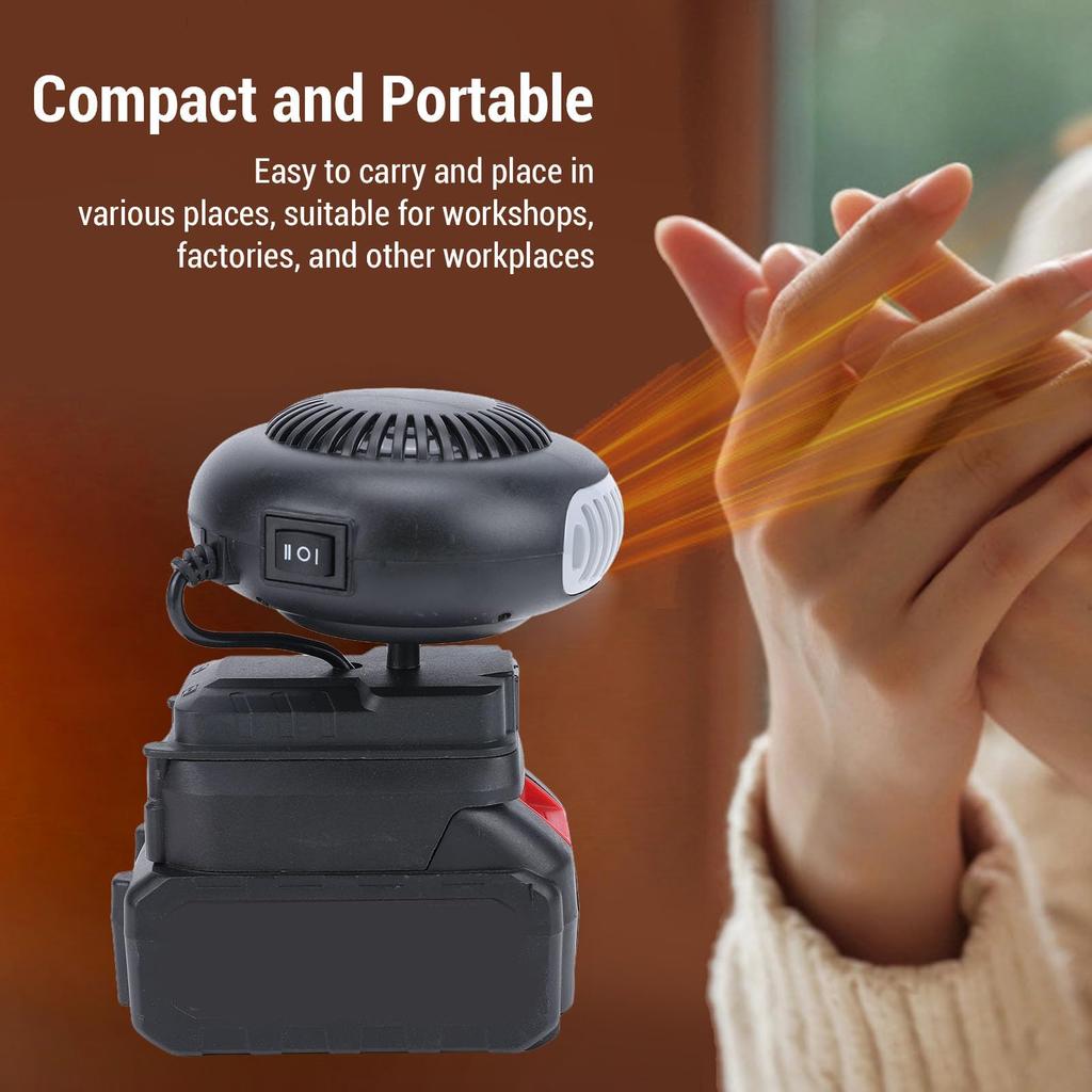 Generic Autoheizlüfter Tragbarer Heizlüfter, Auto-Scheibenentfroster mit Ladegerät, 12000mAh