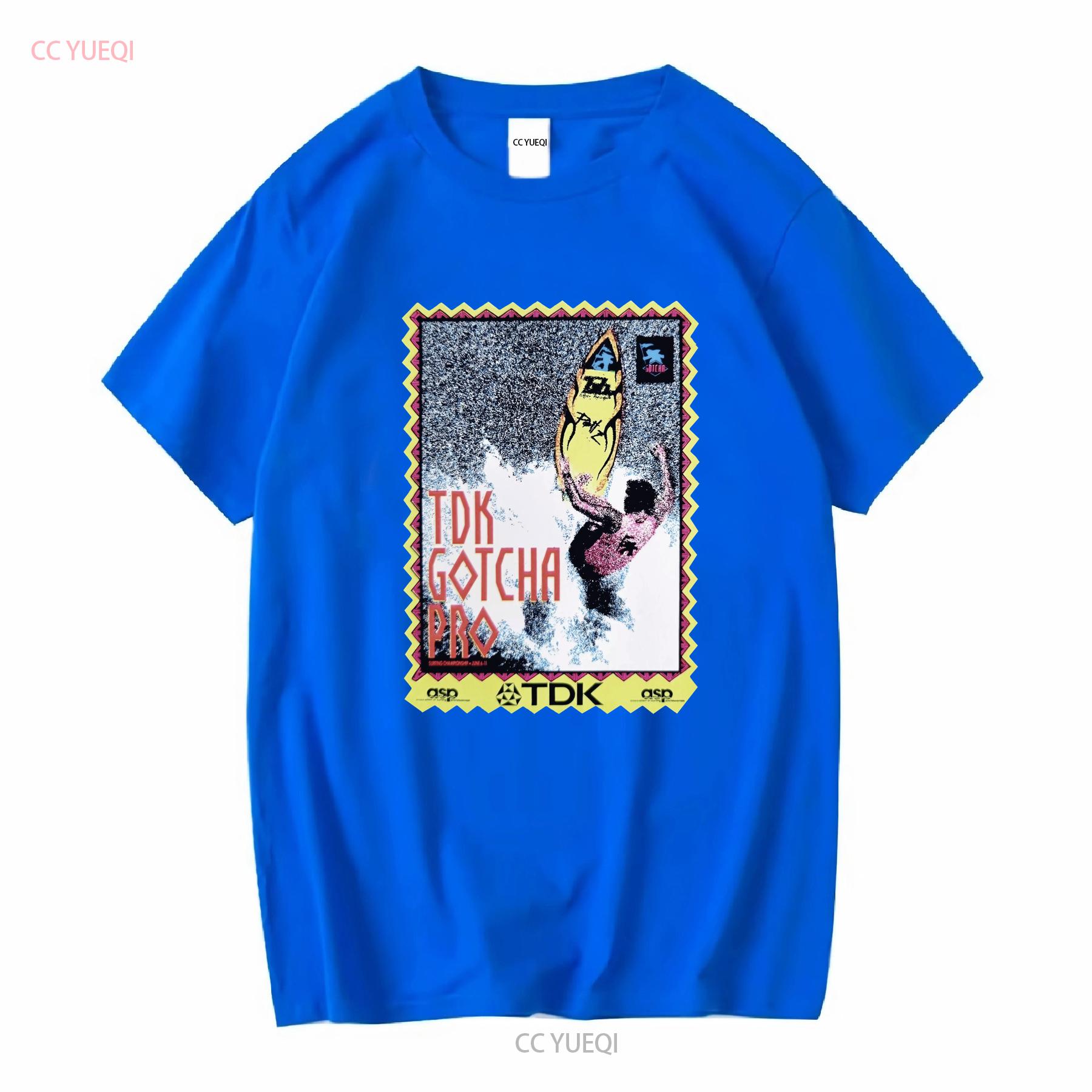 

NEW 1989 TDK Gotcha Pro Surfing Competition Cotton T Shirt Oahu Hawaii long or short sleeves vintage Washed Versatile L