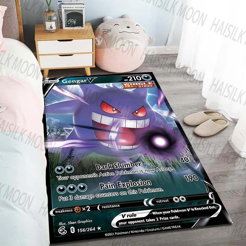 15 Misure Tappeti con Fantasia Carte Pokémon Gengar per Soggiorno Camera da Letto Tappetino per Pavimento Divano Tappeti Antiscivolo Tappeto Gioco per Camera dei Bambini Regali