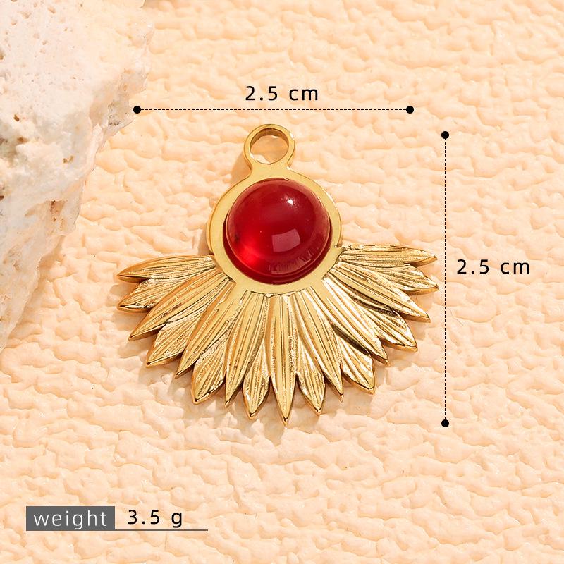 Разноцветный натуральный камень, кулон-звезда из нержавеющей стали, ожерелье и браслет