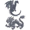 2PCS Dragons Dies for Card Making DIY Scrapbooking Animals Metal Cutting Dies for Paper Crafting Arts Crafts Embossing Die Cuts Punch Template Moulds