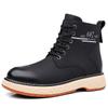 Fashion 2024 Classic New Men's Genuine Leather Boots Thick Sole Men's High Top Shoes Men's Fashion Knight Boots Outdoor Men's Work Boots