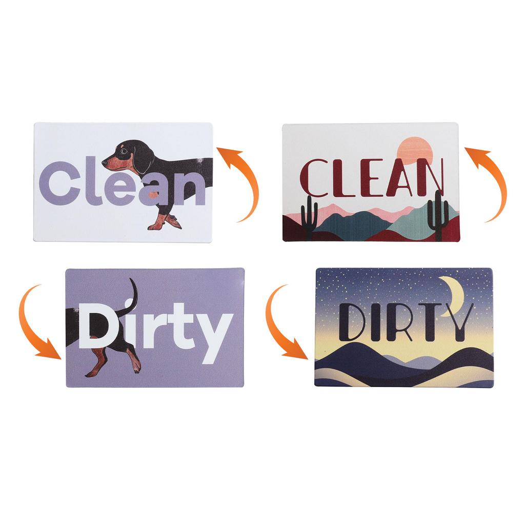 Kitchen Organization Dishwasher Magnet Child Friendly Decorative Magnet Minimalist Design Clean Dirty Sign Magnets