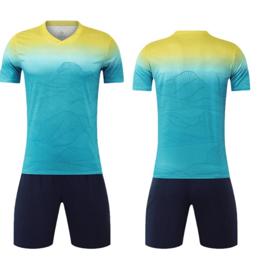 Summer Football Training Uniform Short Sleeve Set Adult Children Team Competition Training Team Uniform Jersey 9237