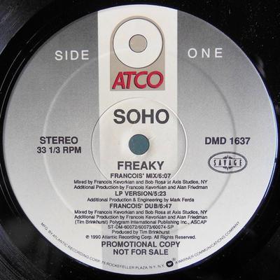 12inch Record SOHO - Freaky DMD1637 ATCO Records 1990 US Dance & Electronica Used