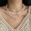 Multilayer  Starfish Sea Shell Beads Necklaces for Women Bohemian Starfish Conch Shell Choker Chain Summer Jewelry Gift