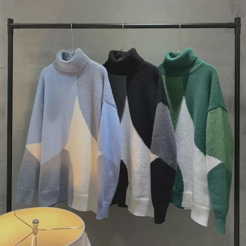 2022 Men's Trendy Loose Knit Turtleneck Sweater – Casual Unisex Winter Style