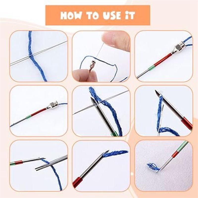 M-Modern-35Pcs Punch Needle Kit Adjustable Punch Needle Embroidery Kits For Embroidery Floss Stitching Beginner