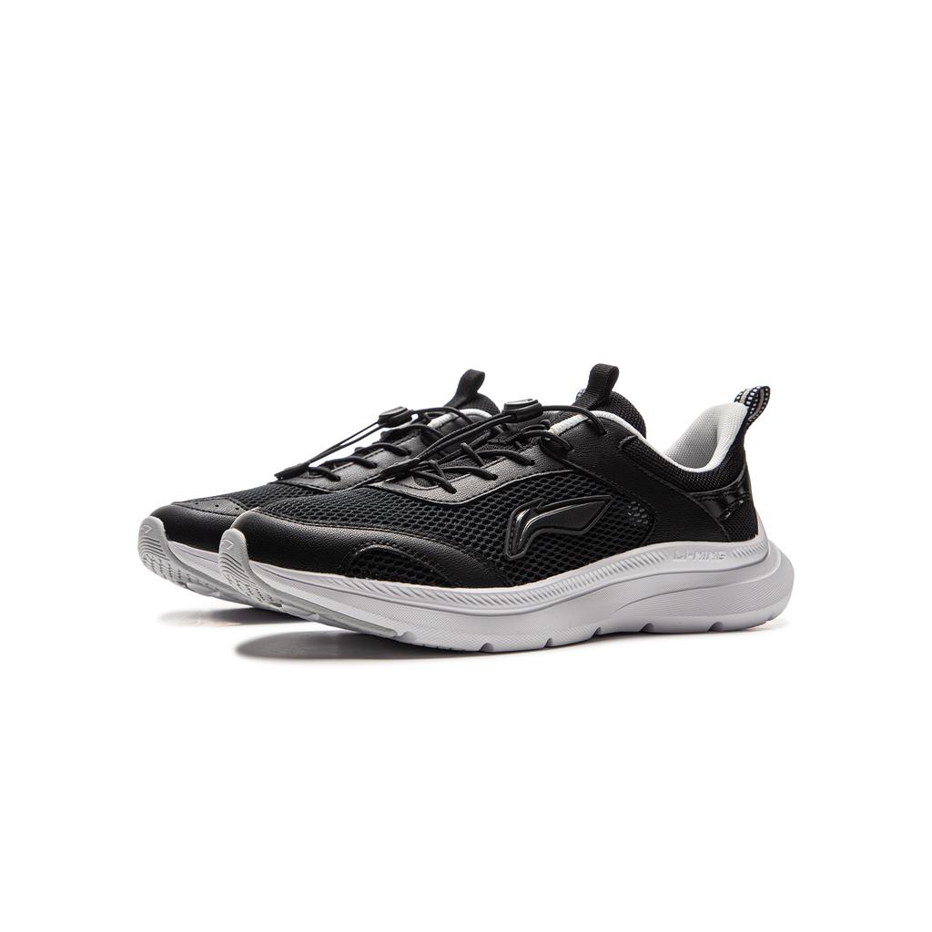 Li Ning Kids Mesh Versatile Fashion Comfortable Breathable Lightweight Shock Absorption Low Top Running Shoes Kids sneaker Black YKFV070-5A