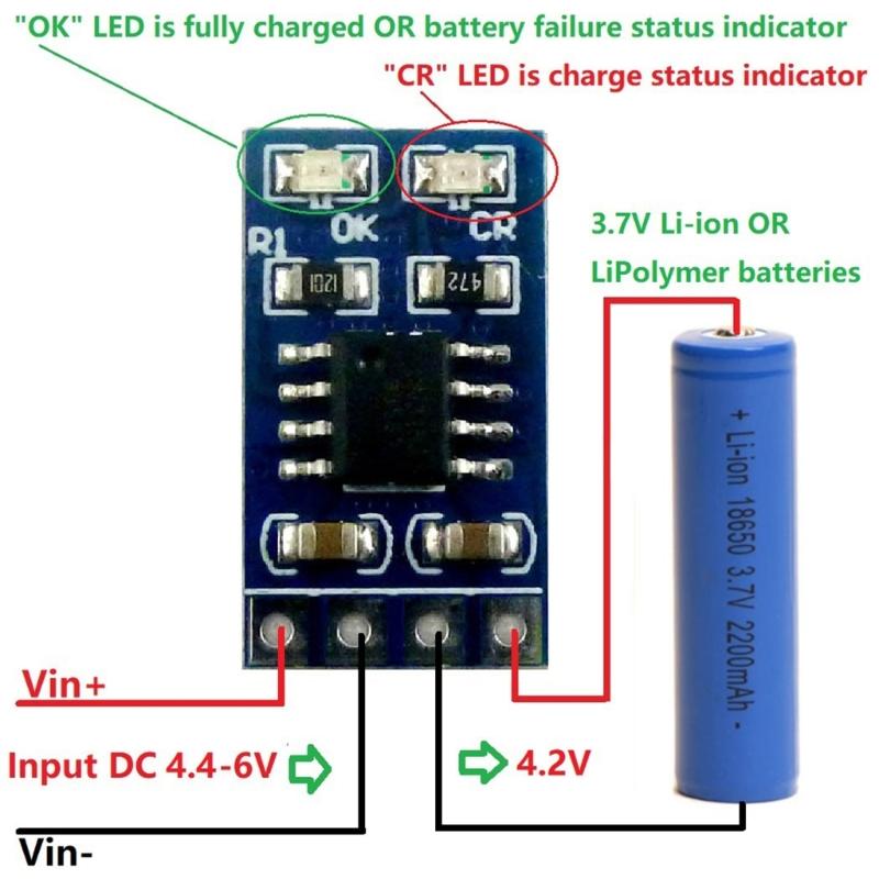 3.7V 4.2V Input Solar Panel Dedicated Charging Module 18650 LiPo Li-ion Lithium Battery Charge Controller Module