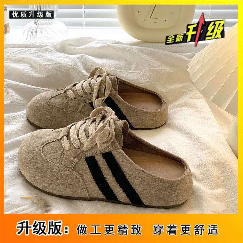 

Retro thick-soled bag head slippers women s 2025 new Birkenstock casual outer wear one pedal to increase the height of lazy German training shoes 35