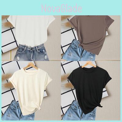 Lässiges Damen-T-Shirt aus Baumwoll-Polyester-Mischung für Sommerkomfort
