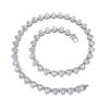 1Pcs Heart-shaped Rhinestone Necklace Shiny Heart Rock Party Jewelry New Chain Bracelet