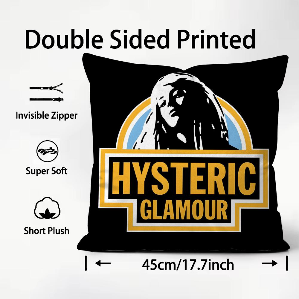 

HHysteric GlamourR Brand Cushion Cover Plush Fabric Soft DoubleSided Printed Sofa Warm Winter Home Child Gift Pillow Case 30x30cm