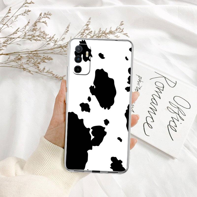 IK20 Cartoon Art Cow Transparent Phone Case for Motorola Moto Edge 20 30 40 50 S30 Fusion Ultra Pro Neo Lite + G200 G23