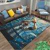 1pc Football Star Messi Rug, Comfortable Printed Home Area Carpet, Cozy Office Chair Rug
