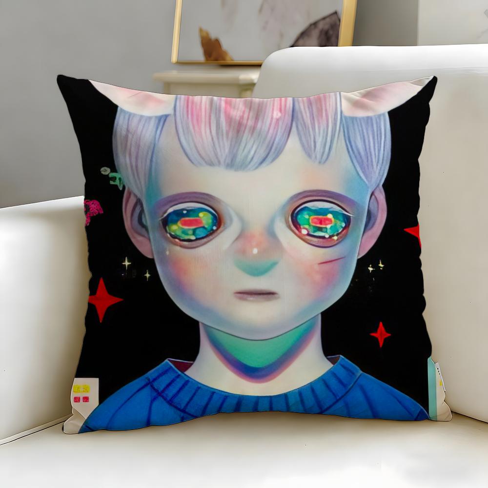 classic artist Hikari Shimoda Cushion Cover Soft EasyWash Pillow Case Versatile for Couch Bed Travel and Office