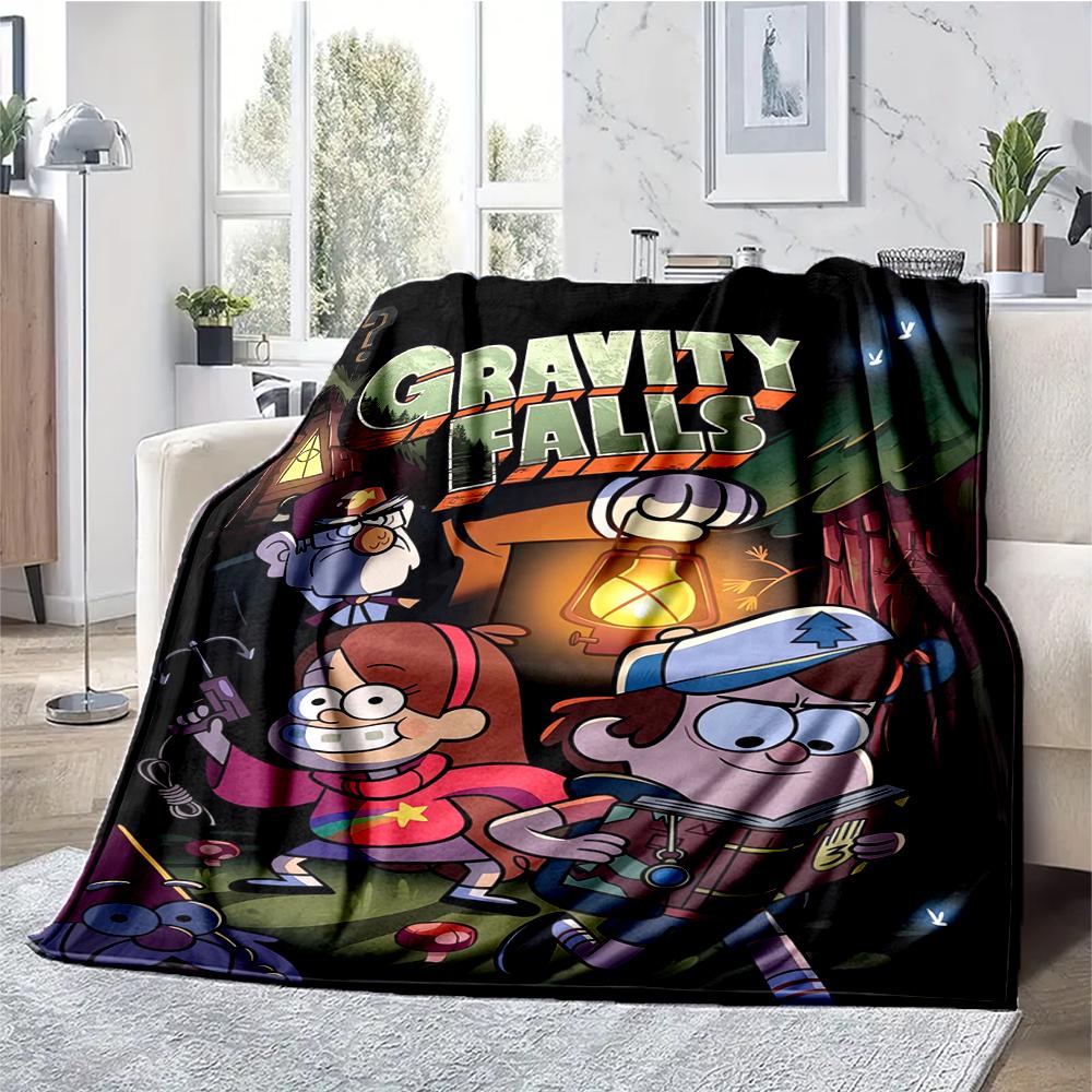 Gravity Falls Theme Printed Blanket - Perfect for Couch, Bed, Travel & Outdoor Use | Machine Washable, Cozy & Durable.