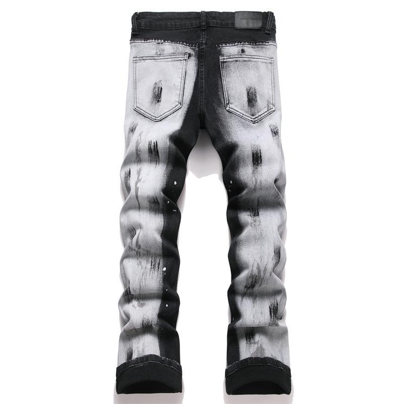 New Style Trendy Street Fashion Elastic Slim Fit Mens Jeans 3967