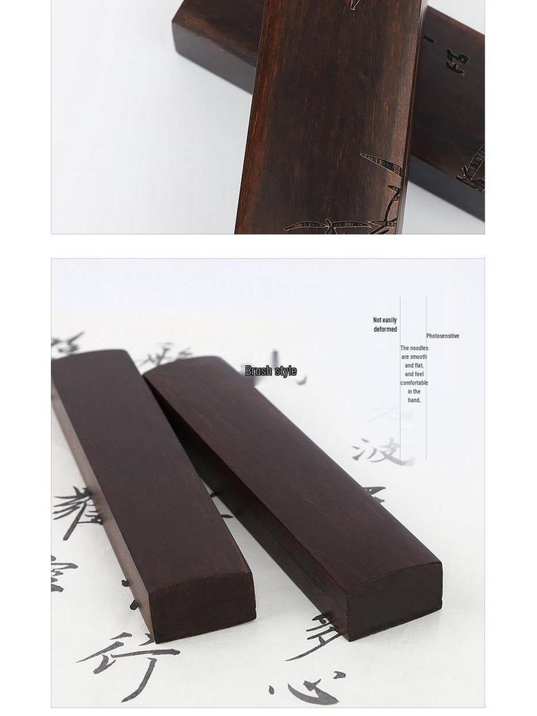 Black Catalpa Wood Ruler and Paperweight for Calligraphy and Book Pressing