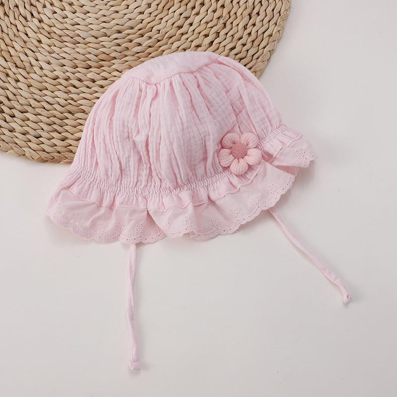 Baby Girl Sun Hat With Butterfly Bow Cotton Sunshade For Spring And Summer