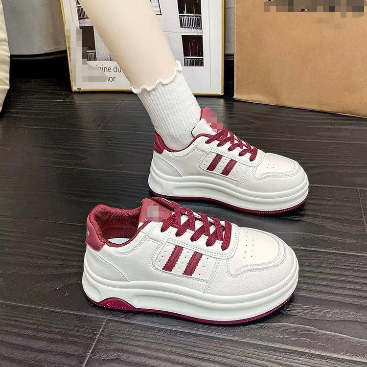 Muffin Thick-soled Velvet Little White Shoes Women's Autumn and Winter New Soft-soled Women's Shoes Versatile Sports and Leisure Board Shoes