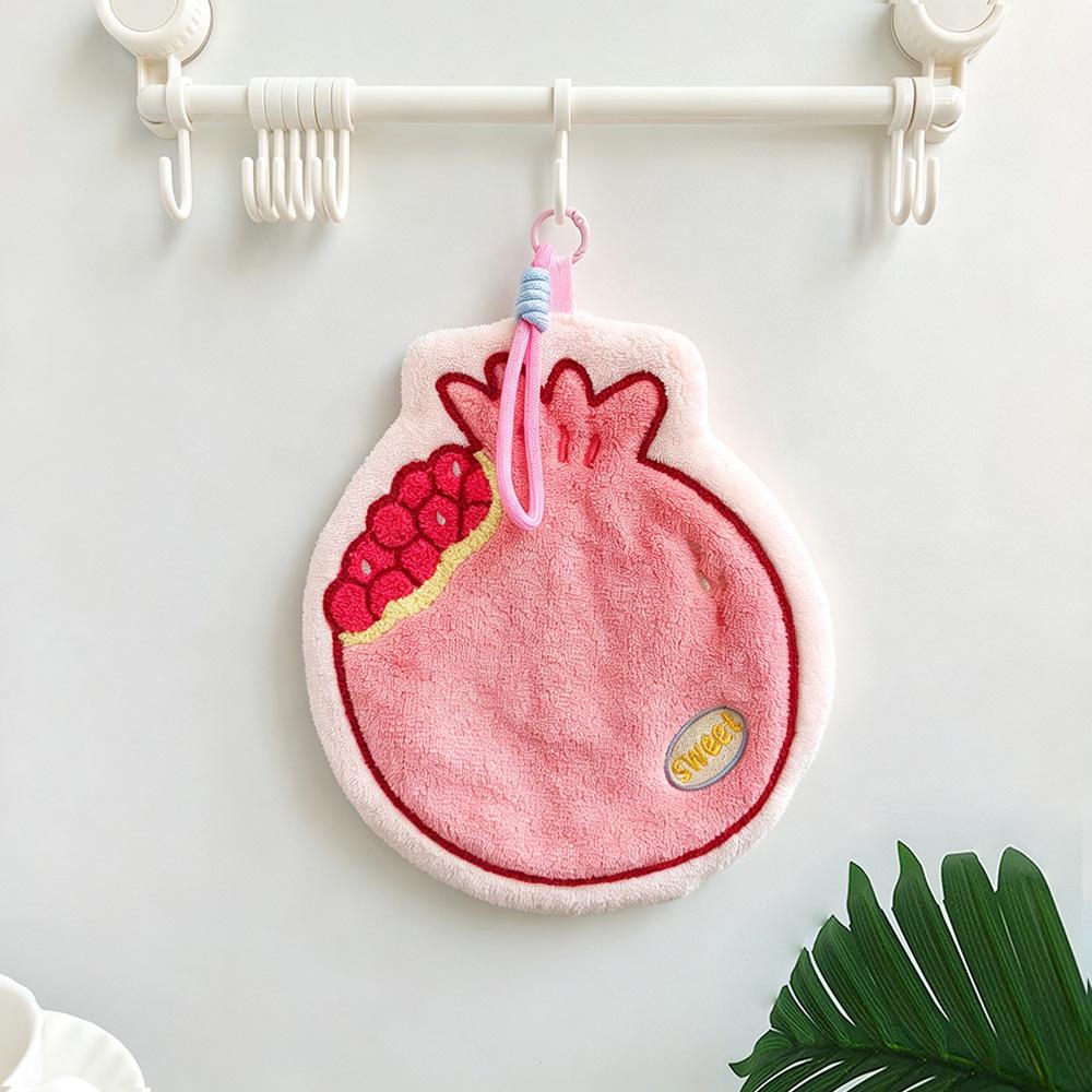 New Coral Fleece Fruit Hand Towel: High-Quality, Absorbent, Decorative Kitchen Souvenir