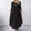 Plus Size Long Sleeve Pocket Dress