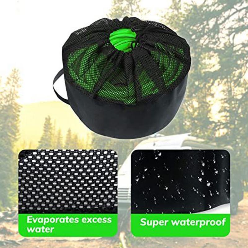 RV Water Hose Storage Bags Oxford Cloth Mobile Trailer Water Pipes Mesh Top Carrier Bag Foldable Garden Irrigation Organizer
