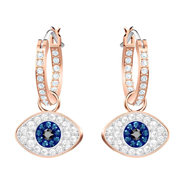 Swarovski Symbolic Evil Eye Pierced Earrings Women earrings Rose-Gold 5425857 Box (Random Color)