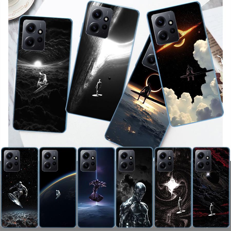 Silver Surfer Phone Case For Redmi 12 13C 12C 15C 9 10 10C Note 13 Pro Plus 14 15 Pro 9T 9C 9A TPU Soft Cover Clear Cell Cases S