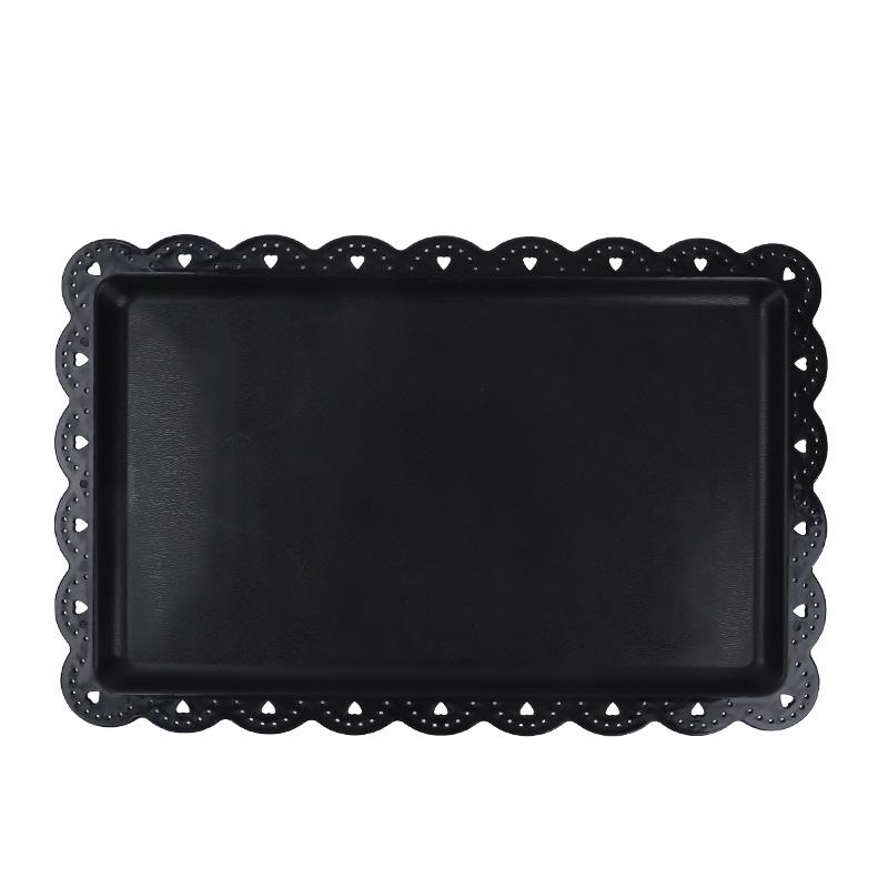 

Rectangular Plastic Dessert Plate - Ideal for Fruits, Mousse, Pastries, Cookies, and Snacks чёрный