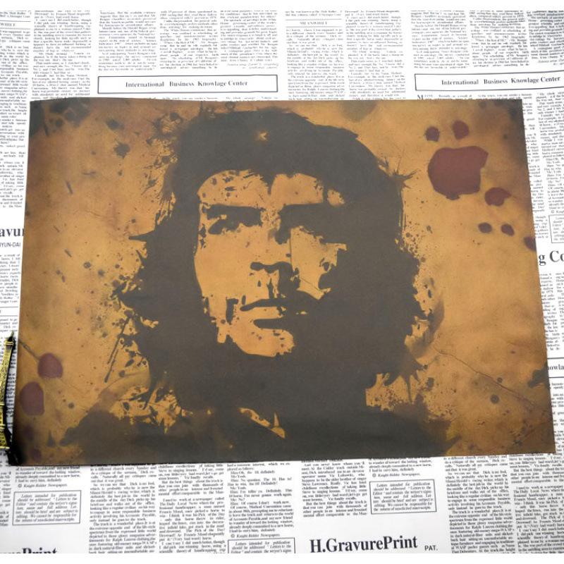 Che Guevara Red Revolution Retro Poster - Inspirational Kraft Paper Canvas for Bar Cafe Decor
